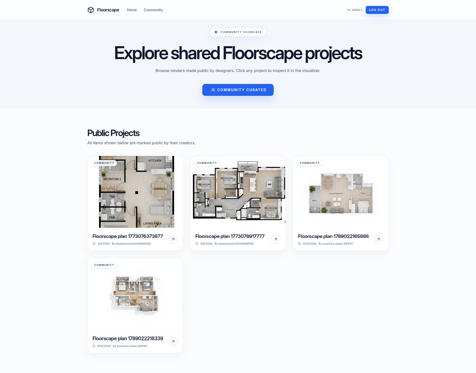 Community curated gallery